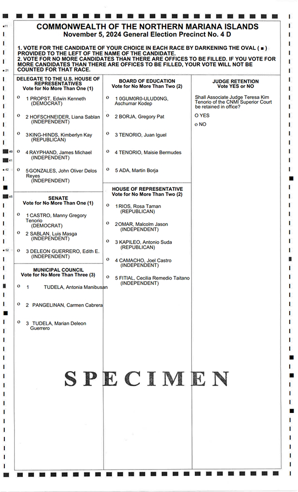 specimen ballot